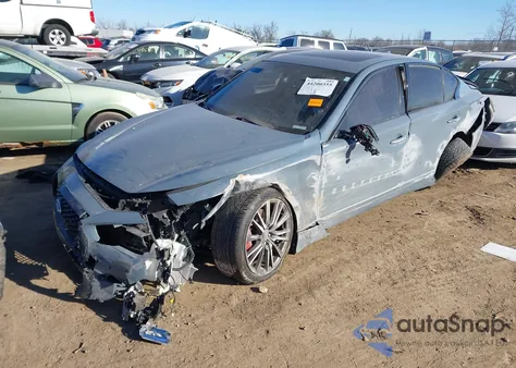 2021 Infiniti Q50 Red Sport 400 Awd из США, поврежденный, VIN JN1FV7DR8MM881030